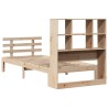 Lit bibliothèque sans matelas 90x200 cm bois de pin massif 