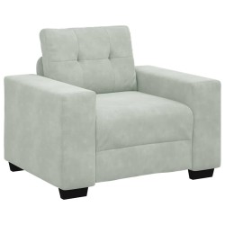 Fauteuil Gris clair 60 cm Velours 