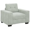 Fauteuil Gris clair 60 cm Velours 
