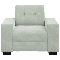 Fauteuil Gris clair 60 cm Velours 