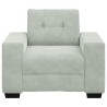 Fauteuil Gris clair 60 cm Velours 