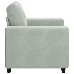 Fauteuil Gris clair 60 cm Velours 