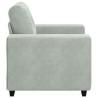 Fauteuil Gris clair 60 cm Velours 