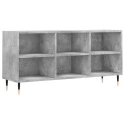 Meuble TV gris béton 103,5x30x50 cm bois d'ingénierie 