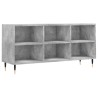 Meuble TV gris béton 103,5x30x50 cm bois d'ingénierie 