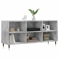 Meuble TV gris béton 103,5x30x50 cm bois d'ingénierie 