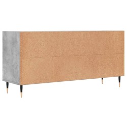 Meuble TV gris béton 103,5x30x50 cm bois d'ingénierie 