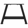 Pieds de table basse en forme de A 2 pièces Noir 30 x (30-31) cm Acier 