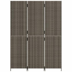 Cloison de séparation 3 panneaux gris résine tressée 