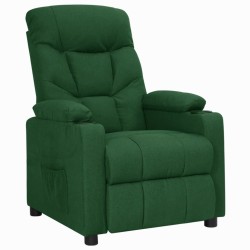 Fauteuil inclinable Vert foncé Tissu 