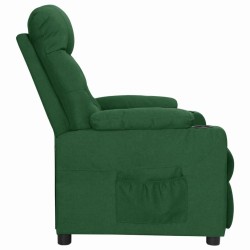 Fauteuil inclinable Vert foncé Tissu 