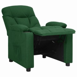 Fauteuil inclinable Vert foncé Tissu 