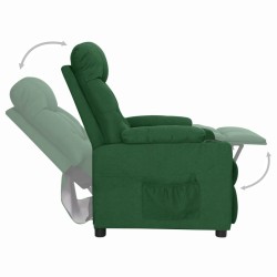 Fauteuil inclinable Vert foncé Tissu 