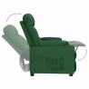 Fauteuil inclinable Vert foncé Tissu 