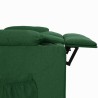 Fauteuil inclinable Vert foncé Tissu 