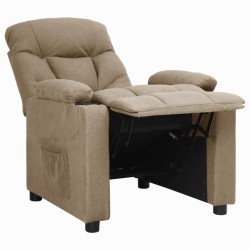 Fauteuil inclinable Taupe Tissu 