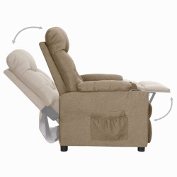 Fauteuil inclinable Taupe Tissu 