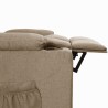 Fauteuil inclinable Taupe Tissu 