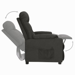 Fauteuil inclinable Noir Tissu 