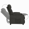 Fauteuil inclinable Noir Tissu 