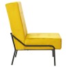 Chaise de relaxation 65x79x87 cm Jaune moutarde Velours 