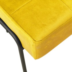 Chaise de relaxation 65x79x87 cm Jaune moutarde Velours 