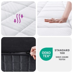 Matelas à ressorts ensachés moyen plus 70x200 cm 