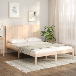Cadre de lit sans matelas 135x190 cm bois de pin massif 