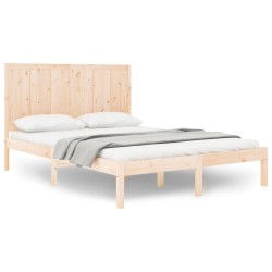 Cadre de lit sans matelas 135x190 cm bois de pin massif 