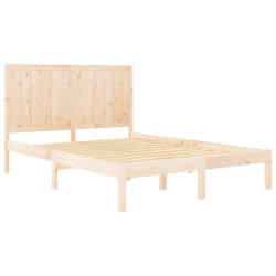 Cadre de lit sans matelas 135x190 cm bois de pin massif 
