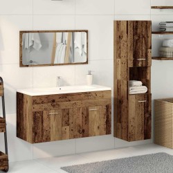 Ensemble de meubles salle de bain 3 pcs bois d'ingénierie 