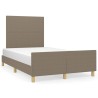 Cadre de lit sans matelas taupe 120x190 cm tissu 