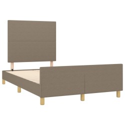 Cadre de lit sans matelas taupe 120x190 cm tissu 