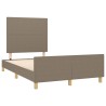 Cadre de lit sans matelas taupe 120x190 cm tissu 