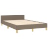 Cadre de lit sans matelas taupe 120x190 cm tissu 