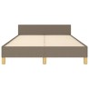 Cadre de lit sans matelas taupe 120x190 cm tissu 