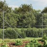 Clôture en mailles de chaîne avec bride argenté 2,2x25 m 