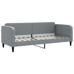 Lit de repos sans matelas gris clair 80x200 cm tissu 