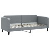 Lit de repos sans matelas gris clair 80x200 cm tissu 