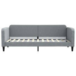 Lit de repos sans matelas gris clair 80x200 cm tissu 