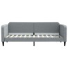 Lit de repos sans matelas gris clair 80x200 cm tissu 