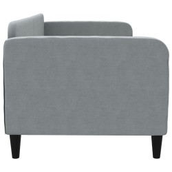 Lit de repos sans matelas gris clair 80x200 cm tissu 
