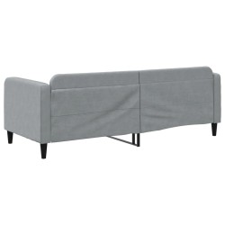 Lit de repos sans matelas gris clair 80x200 cm tissu 