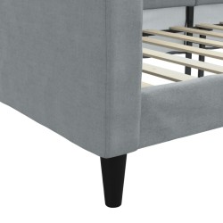 Lit de repos sans matelas gris clair 80x200 cm tissu 