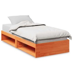 Lit de jour sans matelas cire marron 90x200 cm bois pin massif 
