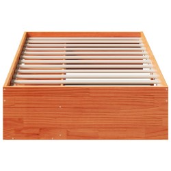 Lit de jour sans matelas cire marron 90x200 cm bois pin massif 