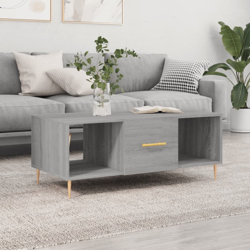 Table basse sonoma gris 102x50x40 cm bois d'ingénierie Table basse sonoma gris 102x50x40 cm bois d'ingénierie