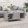 Table basse sonoma gris 102x50x40 cm bois d'ingénierie 