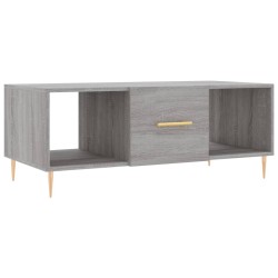 Table basse sonoma gris 102x50x40 cm bois d'ingénierie 