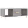 Table basse sonoma gris 102x50x40 cm bois d'ingénierie 